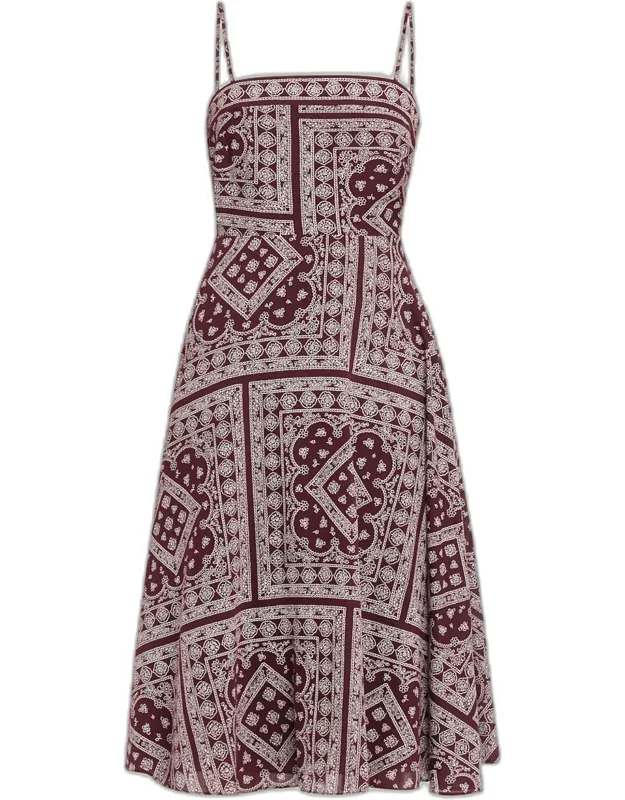 Bandana-print Midi Dress