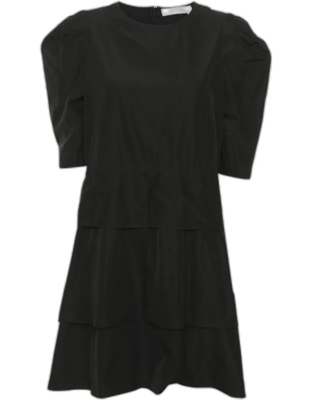 Satin Drawstring Mini Dress