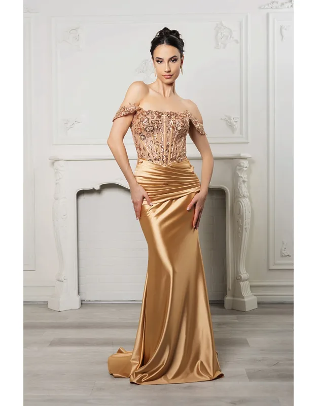 Mermaid Strapless Prom Gown