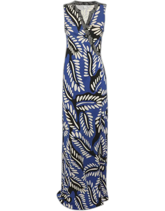 Printed Silk Wrap Dress