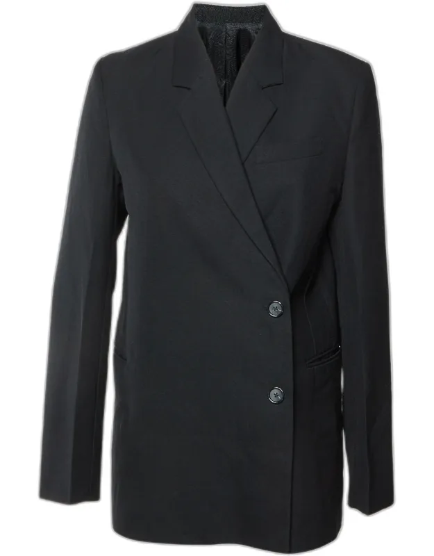 Wool Blend Double Breasted Blazer