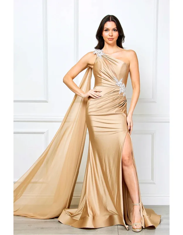 Asymmetrical Mermaid Prom Gown