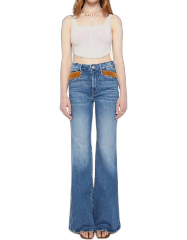 Pointy Pocket Doozy Heel High Rise Flare Jeans