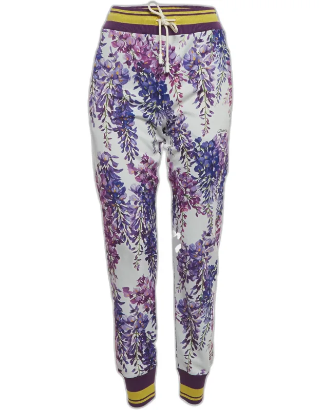 Wisteria Print Technical Jersey Joggers