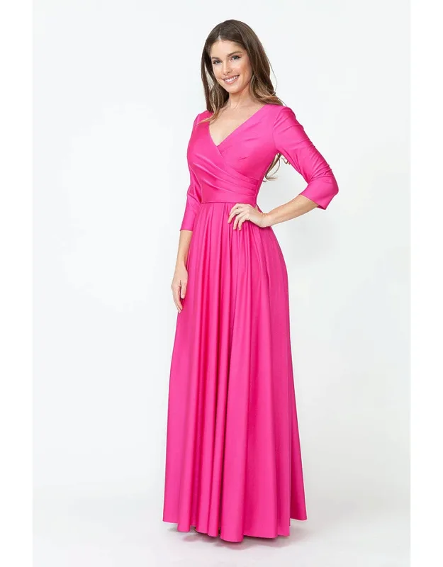 Mother Of The Bride Dress 3/4 Sleeve A-line Gown