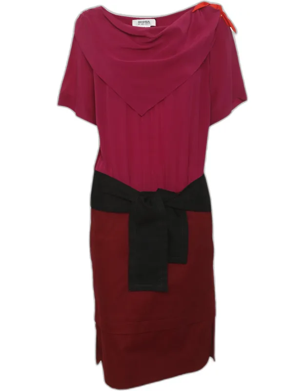 Knee Length Belted Dress
