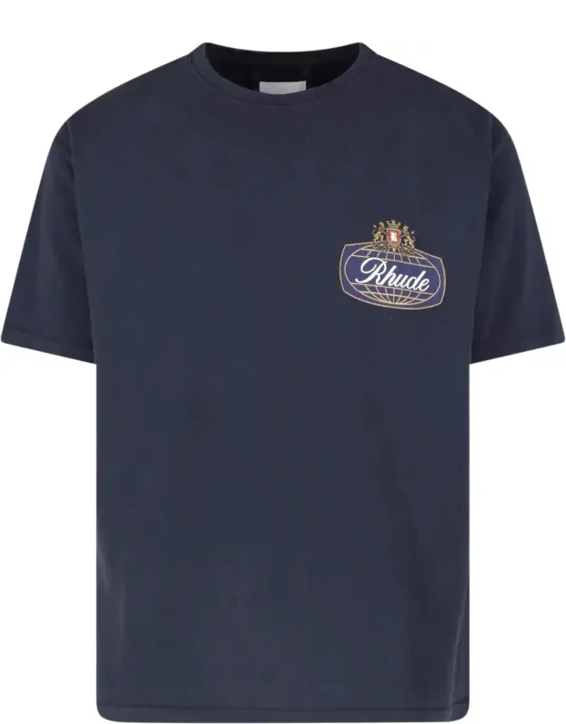 Boxy-fit T-shirt With Graphic Racing Motif