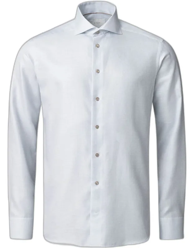 Semi Solid Cotton Linen Contemporary-fit Dress Shirt