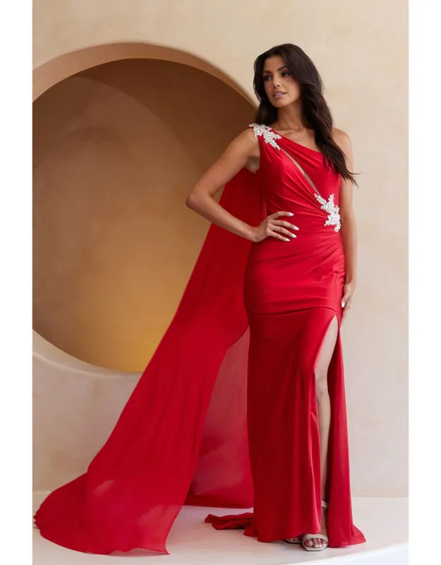Asymmetrical Mermaid Prom Gown