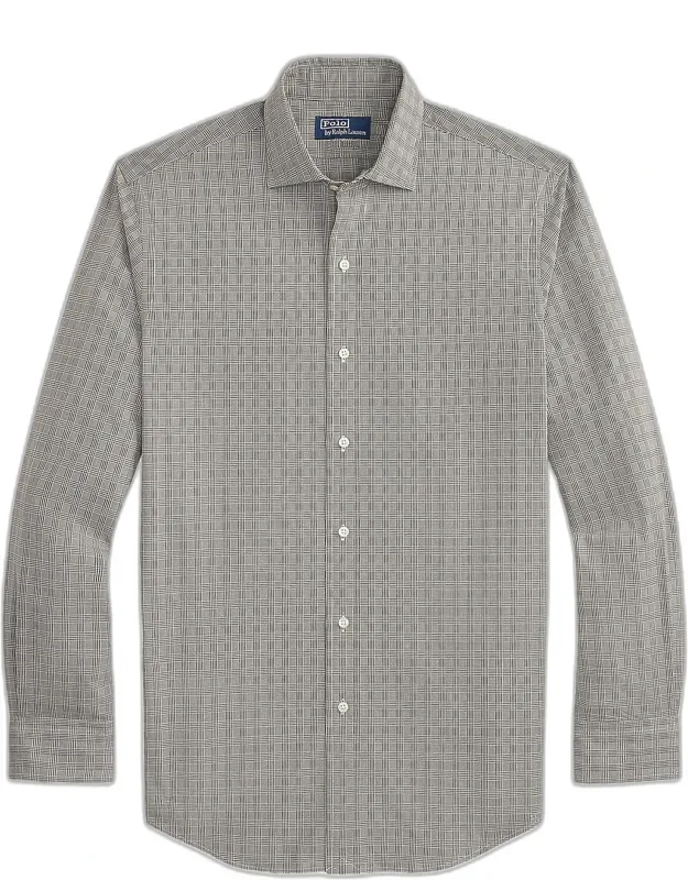 Classic Fit Glen Plaid Poplin Sport Shirt