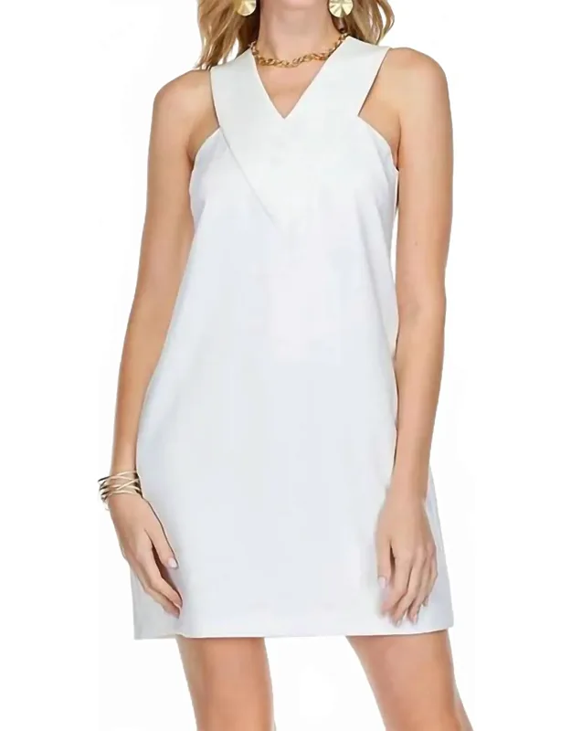 V-yoke Halter Mini Dress