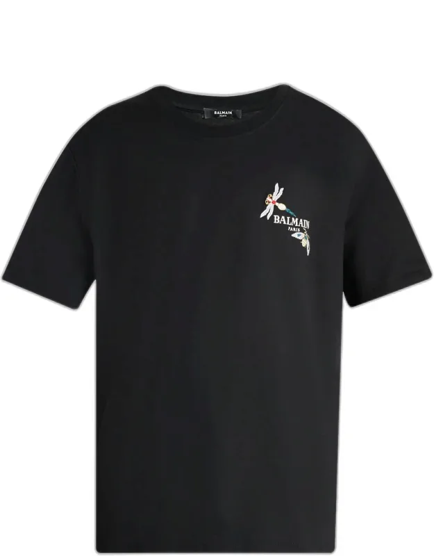 Insect Logo Cotton Crewneck T-shirt
