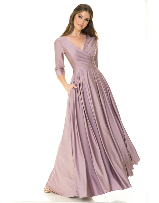 Mother Of The Bride Dress 3/4 Sleeve A-line Gown