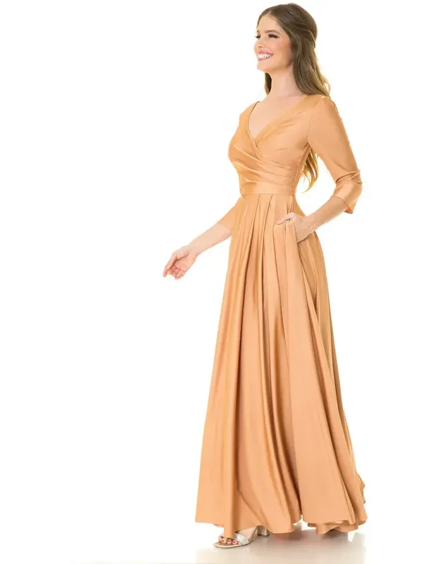 Mother Of The Bride Dress 3/4 Sleeve A-line Gown