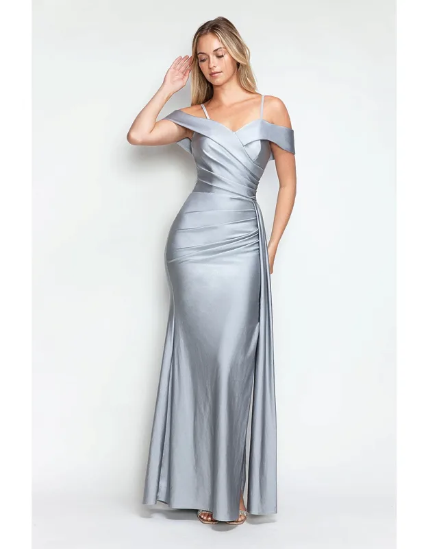 Formal Dress Off The Shoulder Ruched Prom Gown