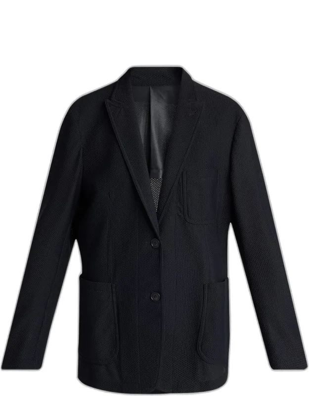 Patch Pocket Mesh Blazer