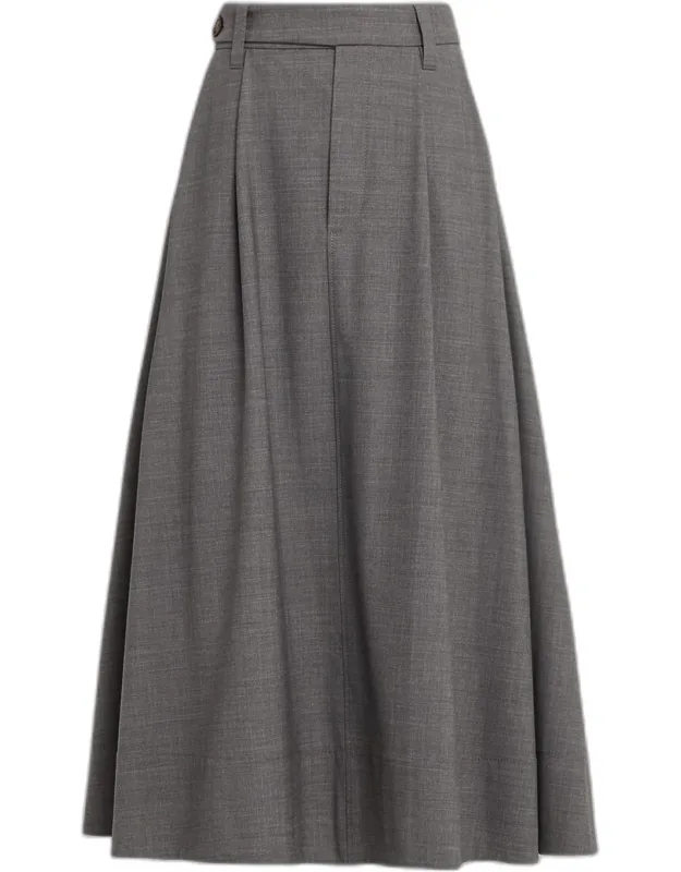 A-line Midi Skirt
