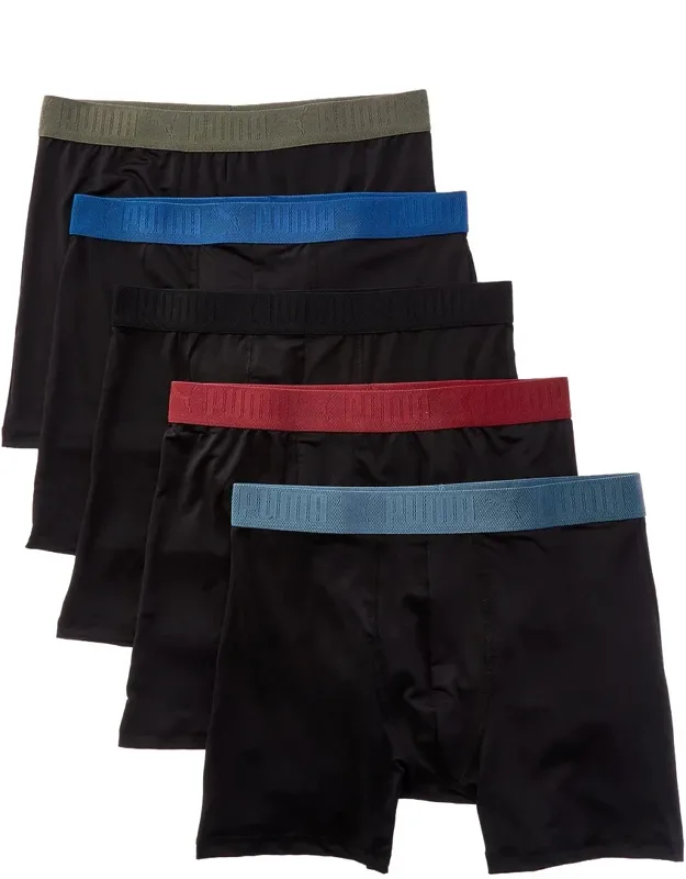 Set Of 5 Performance Boxer Briefs