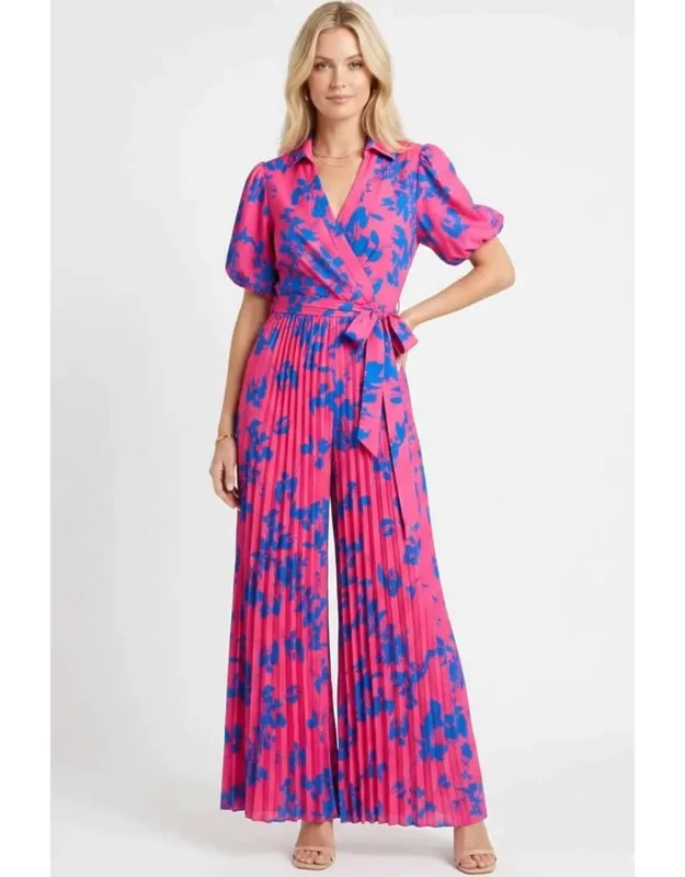 Pleated Wide-leg Jumpsuit