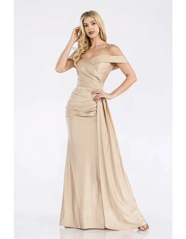 Formal Dress Off The Shoulder Ruched Prom Gown