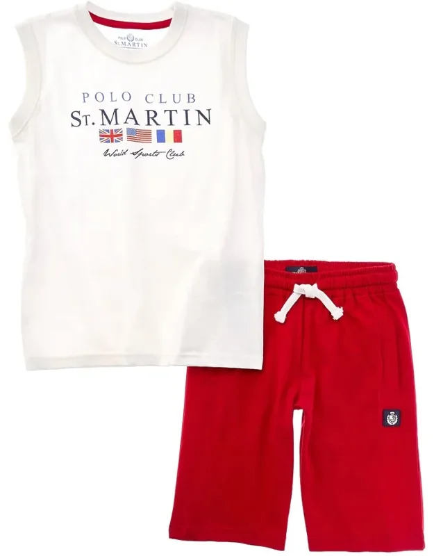 2pc Jersey Tank Top & Bermuda Short Set