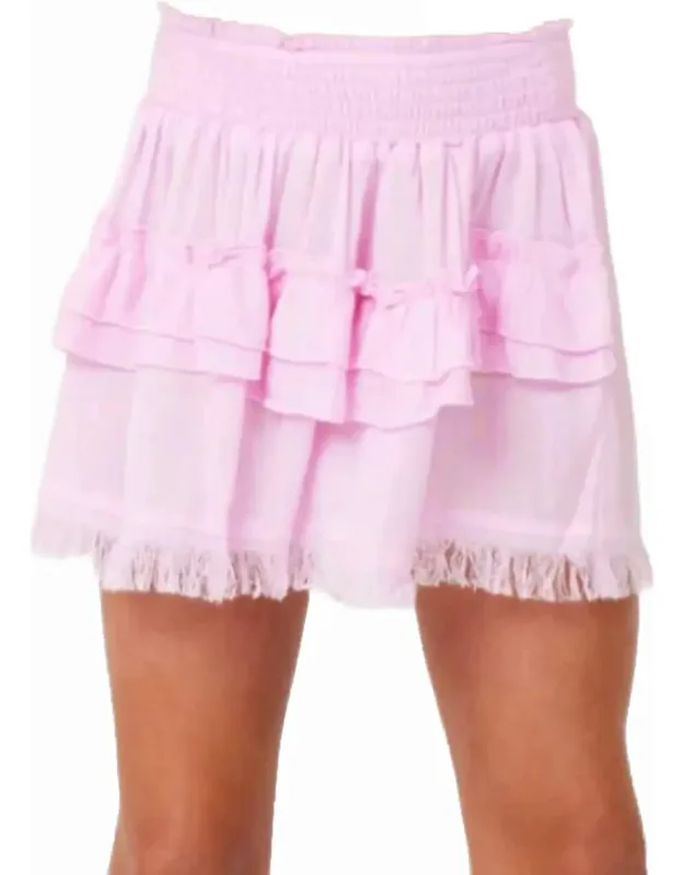 Layered Raw Edged Skirt