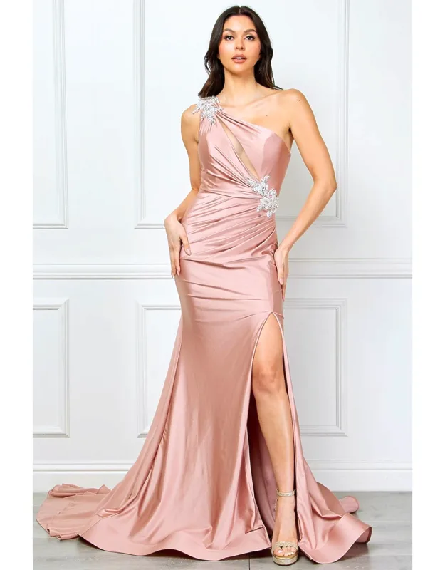Asymmetrical Mermaid Prom Gown