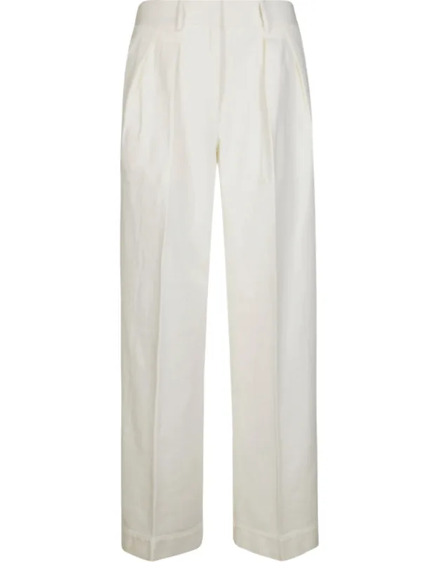 Fluid Pants With Front Pleats