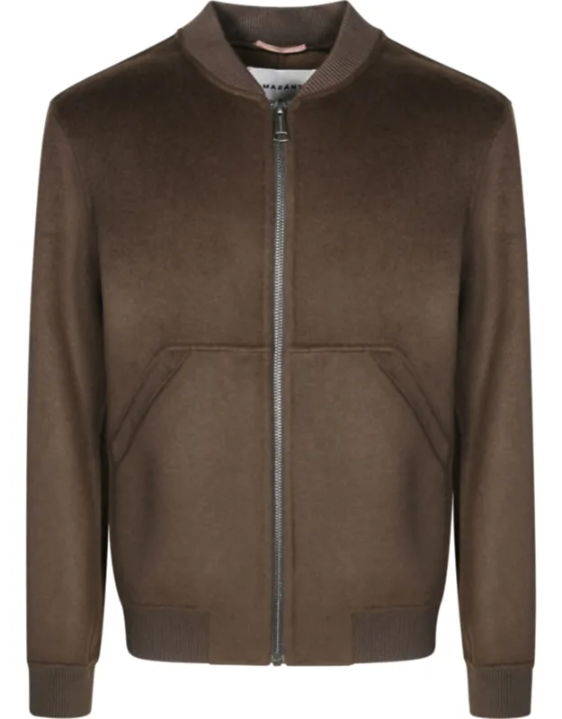 Bomber Jacket With Ribbed Details
