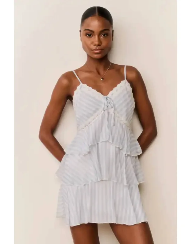 Marlia Striped Chiffon Mini Dress