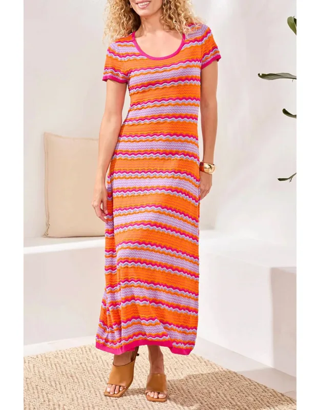 Textured Jacquard Scoop Neck Midi Dress