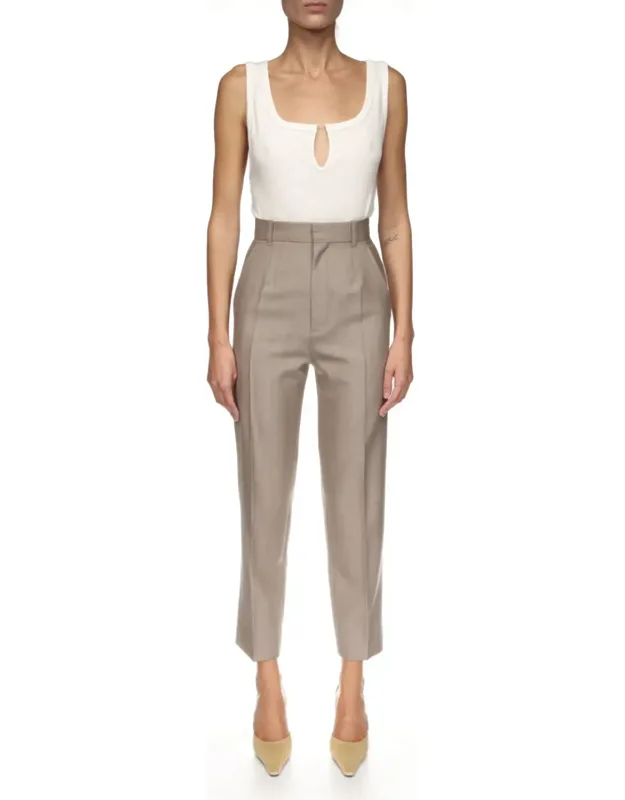 High Waisted 3/4 Trousers