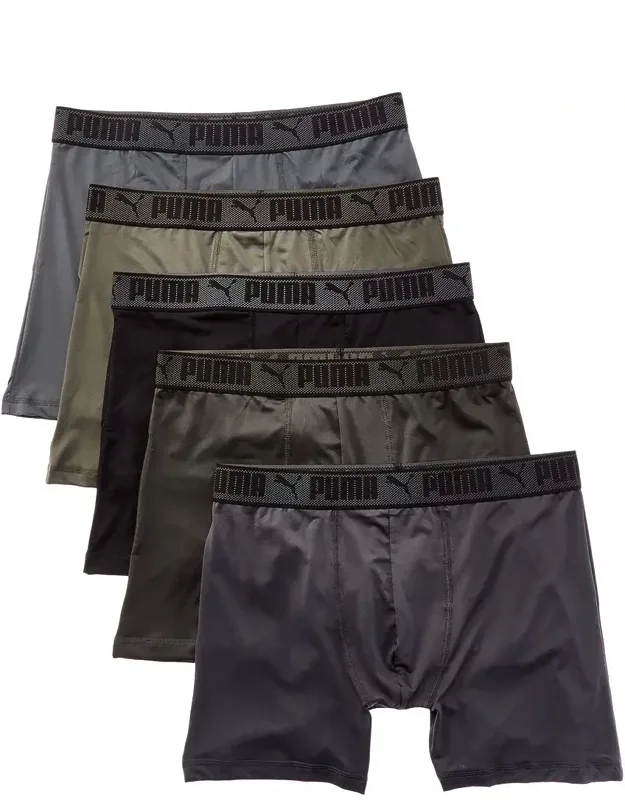 Set Of 5 Training Fit Boxer Briefs