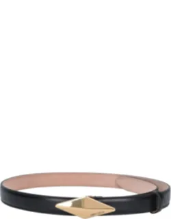 Diamond Clasp Leather Belt