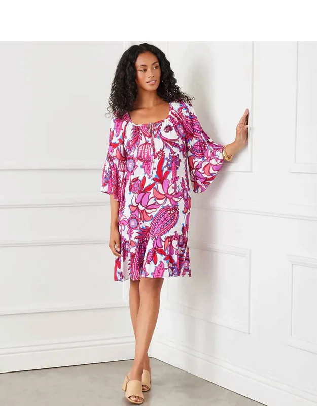 Ruffle Hem Mini Dress