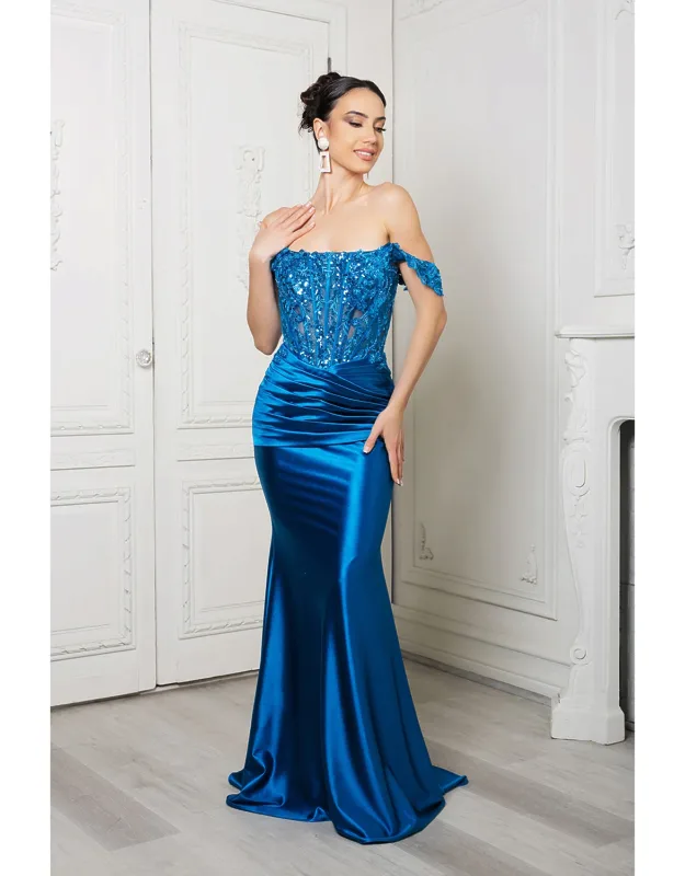 Mermaid Strapless Prom Gown