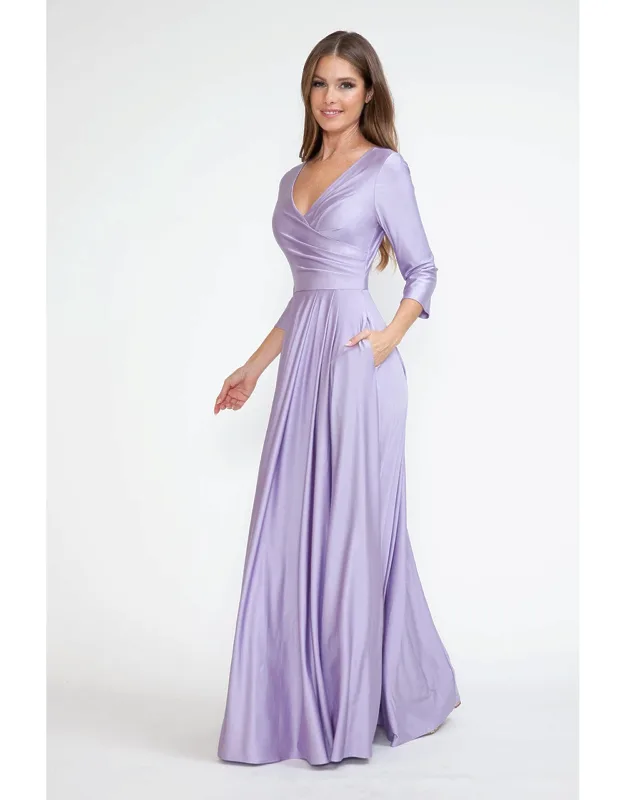 Mother Of The Bride Dress 3/4 Sleeve A-line Gown