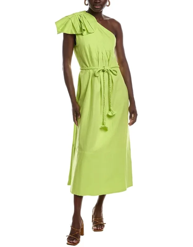 _maxi Dress With Flowing Cuts And Vibrant Prints_