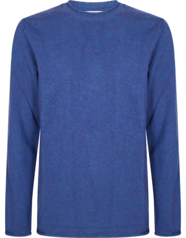 Relaxed Fit Wool Sweater With Classic Crew Neckline