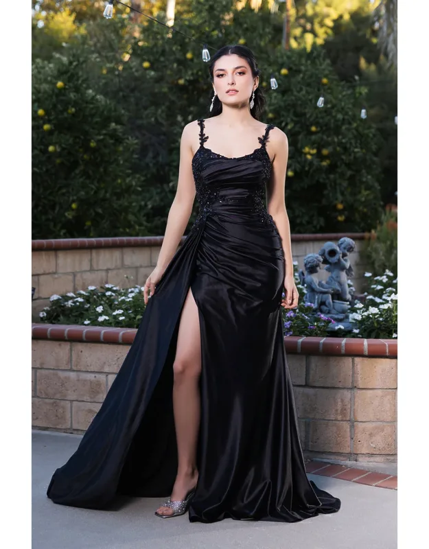 Prom Dress Square Neck Sleeveless Formal Gown