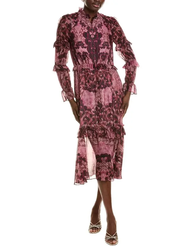 Silk-blend Midi Dress