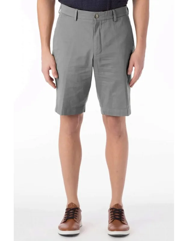 Broken Twill Stretch Cotton Shorts