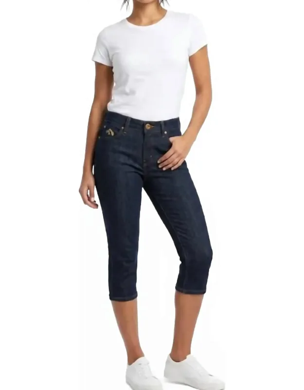 Lurex Capri Casual Pants