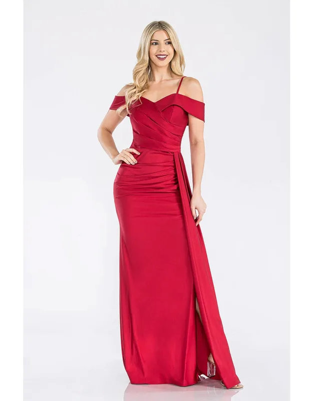 Formal Dress Off The Shoulder Ruched Prom Gown