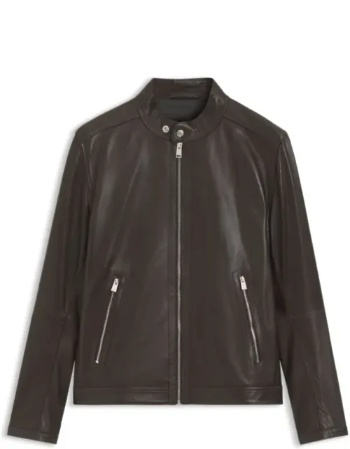 Grained Leather Jacket