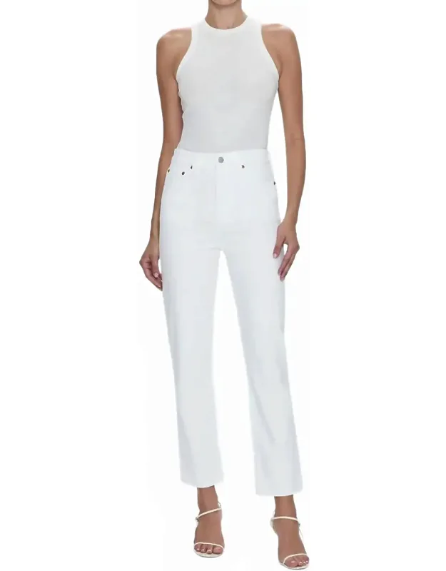 High Rise Slim Straight Jeans