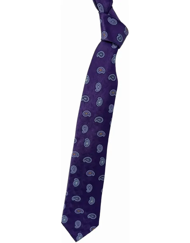 Neat Paisley Woven Silk Tie