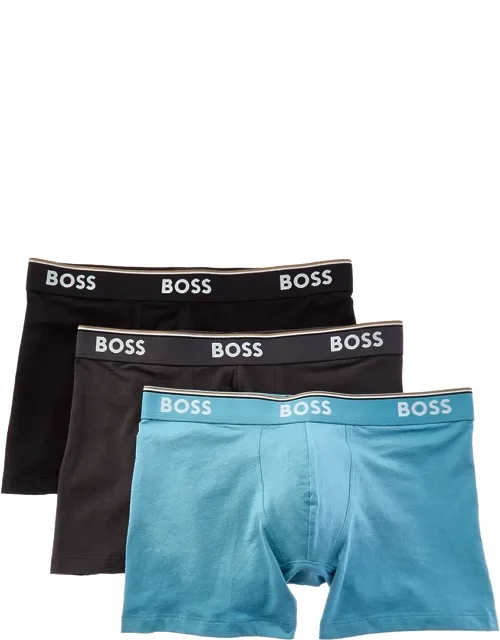 Boss Set Of 3 Boxer Brief - Elasticized Waist, Logo Detailing