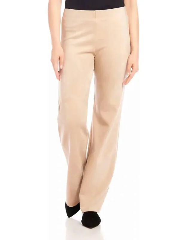 Faux Suede Boot Cut Pants