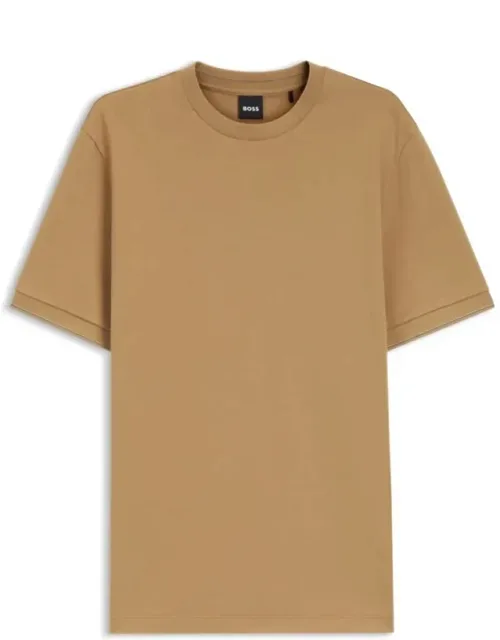 Structured Cotton T-shirt With Cuff Stripes